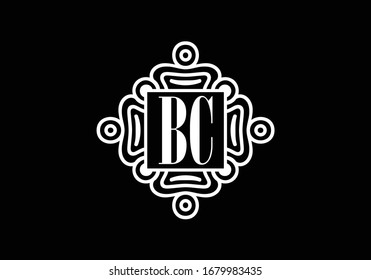 B C, BC Diseño de logotipo carta inicial plantilla vectorial, Símbolo gráfico de alfabeto para identidad empresarial