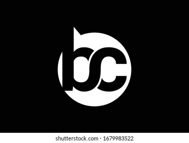 B C, BC Diseño de logotipo carta inicial plantilla vectorial, Símbolo gráfico de alfabeto para identidad empresarial
