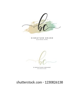 B C BC Initial logo template vector