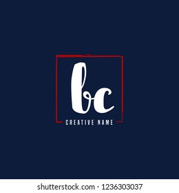 B C BC Initial logo template vector. Letter logo concept