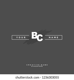 B C BC Initial logo template vector. Letter logo concept