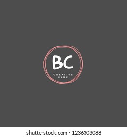 B C BC Initial logo template vector. Letter logo concept