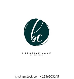 B C BC Initial logo template vector. Letter logo concept