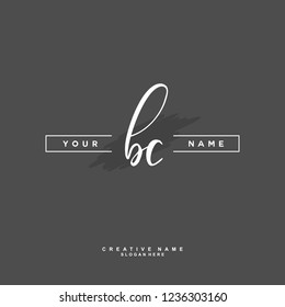 B C BC Initial logo template vector. Letter logo concept