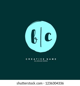 B C BC Initial logo template vector. Letter logo concept