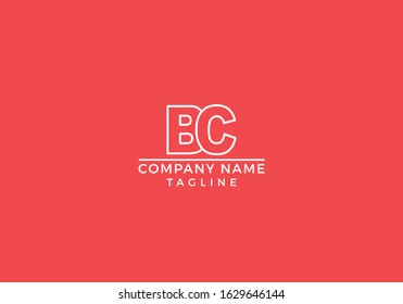 B C BC logo abstract letter initial based icon graphic design in vector editable file.