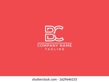 B C BC logo abstract letter initial based icon graphic design in vector editable file.