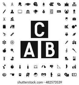 A B C block icon illustration isolated vector sign symbol
