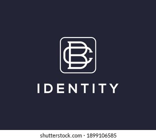 B and c combine logo design vector