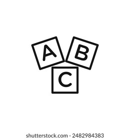 A B C Cubes Symbol Logo Zeichen Vektorgrafik Umriss