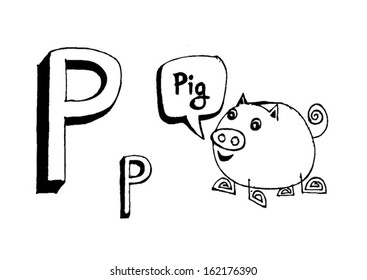 A b c d e f g h i j k l m n o p q r s t u v w x y z cartoon text font Hand drawing vector letters 