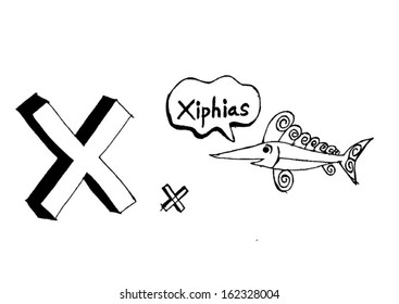 A b c d e f g h i j k l m n o p q r s t u v w x y z cartoon text font Hand drawing vector letters 