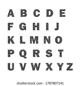 A B C D E F G H I J K L M N O P Q R S T U V W X Y Z - English alphabet, capital letters. pattern of letters. Vector stock illustration eps10