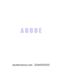 A B C D E Text English alphabet vector design in white area