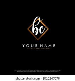 B C Initial abstract logo template vector