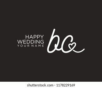 B C Initial handwriting logo