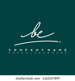B C Initial handwriting logo vector