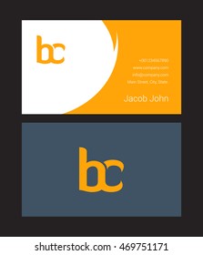 B & C Joint letter logo, with Business card
