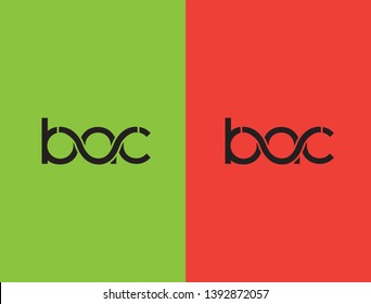 B A C joint letters design template