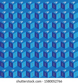 A B C Letter 3d Blocks Abstract Geometric Background, Children English Alphabet Pattern Image, Vector Words Picture For Kids Toys, Books,Covers, Diary