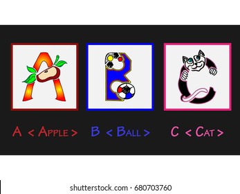 Abc Chart For Kids Stock Vectors Images Vector Art Shutterstock