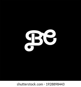 Diseño abstracto del logotipo de letra B C sobre fondo de color negro. alfabeto bc