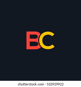 B & C  Letter logo design vector element
