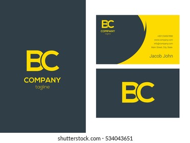 B & C Letter logo design vector element