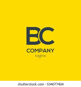 B & C  Letter logo design vector element
