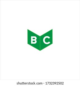 Diseño del emblema del logotipo de la letra B C