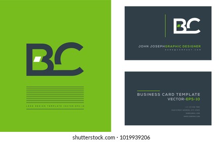 B C, B & C Letters joint logo icon with business card vector template.