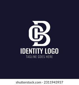 Monograma del logotipo de B C con plantilla de diseño de estilo creativo