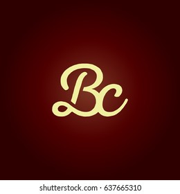 B C running Letter joint logo design vector element
