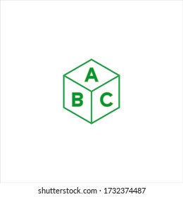 Diseño vectorial de logotipo de letra triple B C