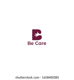 B Care Logo Design Vector