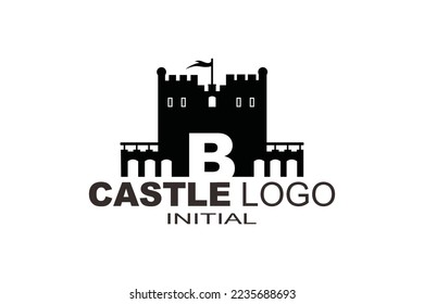 B Modelo de logotipo de carta de castillo para su marca.