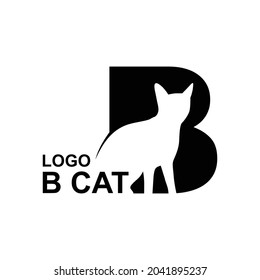 B CAT logo concept with cat icon