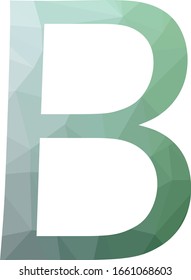 B char Abstract Trianglify gradient Generative Art character illustration