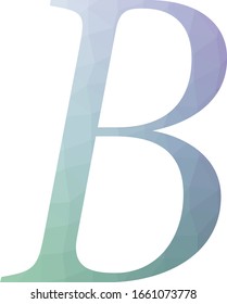 B char Abstract Trianglify gradient Generative Art character illustration