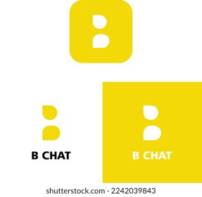B Chat logo, logo design vector initial. Modern style logo illustration.