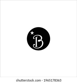 b circle letter vector logo design symbol