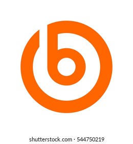 b circle letter vector logo