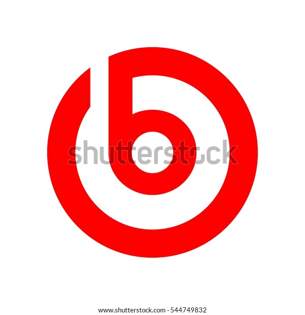 B Circle Letter Vector Logo Stock-Vektorgrafik (Lizenzfrei) 544749832