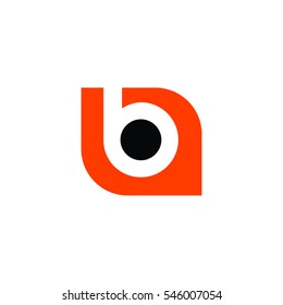 b circle square letter logo vector