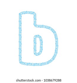 B Circuit Letter Logo Icon Design