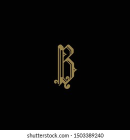 B classic letters, the initial of beautiful letters for fashion brand.