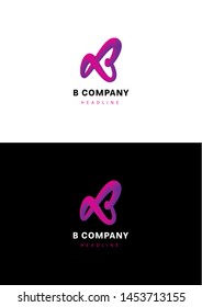B color company logo template.