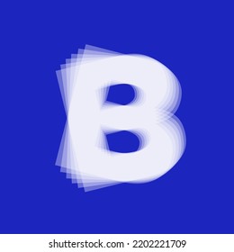 Monograma de letras iniciales de nombre de la empresa B. icono de desenfoque B.