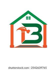 b Diseño del logotipo del Vector de la contracción