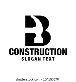 B construction logo concept